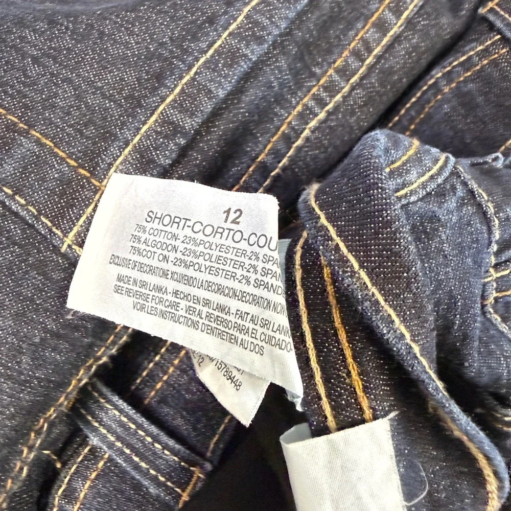 Gloria Vanderbilt Amanda High Rise Tapered Jeans Womens 12 Short‎ Dark Wash